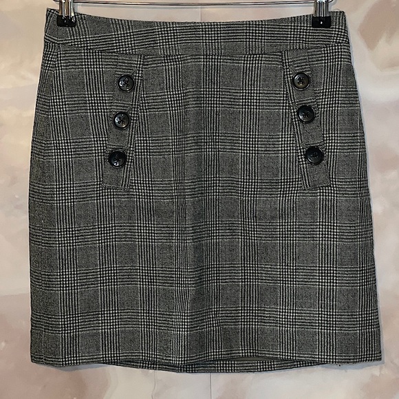 Banana Republic Wool Plaid Mini Skirt - Picture 1 of 6